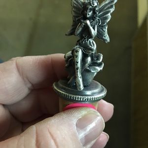 Pewter cork bottle topper
